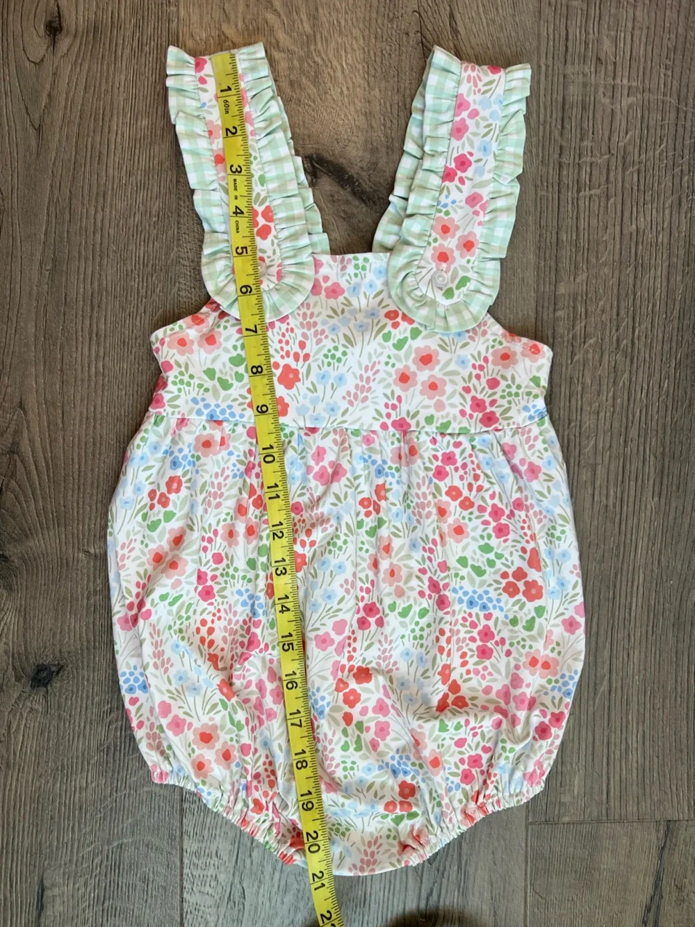 Girls Floral Bubble Romper - 3T - Picture 4 of 7